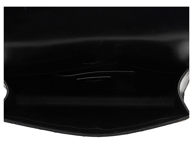 Saint Laurent Monogram Kate Clutch aus gestepptem Lammleder Schwarz - Ansicht 6