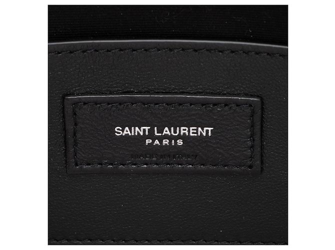 Saint Laurent Monogram Kate Clutch aus gestepptem Lammleder Schwarz - Ansicht 7