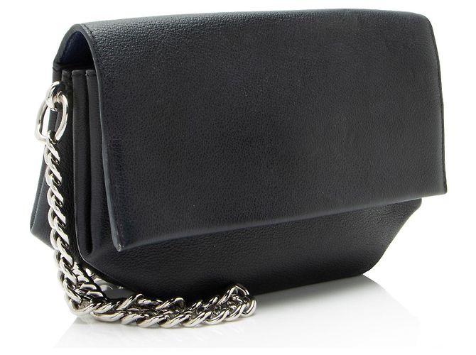 Borsa a spalla Hermès Taurillon Novillo Opli 24 con catena Nero - vista 2