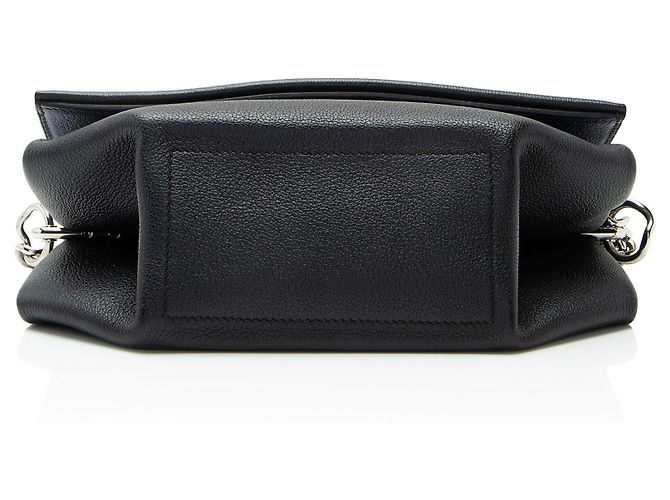 Borsa a spalla Hermès Taurillon Novillo Opli 24 con catena Nero - vista 4