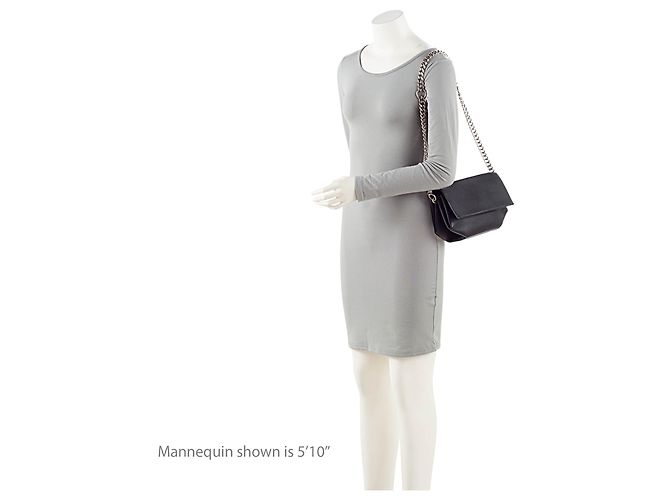 Borsa a spalla Hermès Taurillon Novillo Opli 24 con catena Nero - vista 5