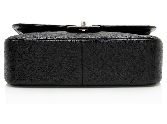 Gabrielle Borsa Jumbo Double Flap Classica in Pelle Caviar di Chanel Nero - vista 4