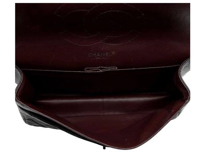 Gabrielle Borsa Jumbo Double Flap Classica in Pelle Caviar di Chanel Nero - vista 7