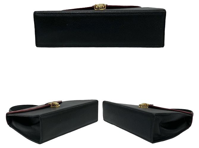 Borsa 2way in pelle con cutout Yves Saint Laurent Nero Rosso - vista 7