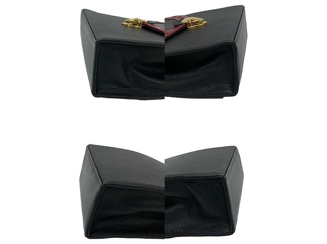 Borsa 2way in pelle con cutout Yves Saint Laurent Nero Rosso - vista 8