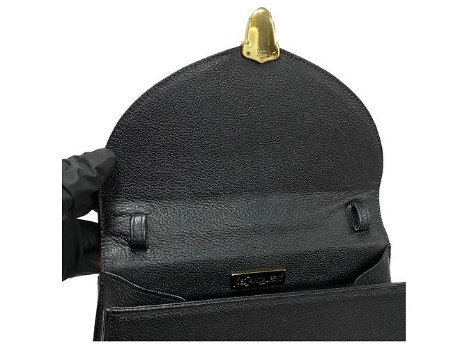 Borsa 2way in pelle con cutout Yves Saint Laurent Nero Rosso - vista 9