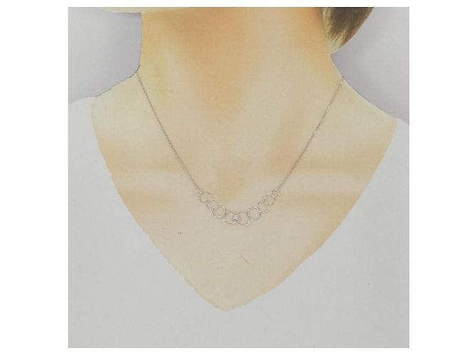 Autre Marque Collana con diamanti Au750 Argento - vista 6