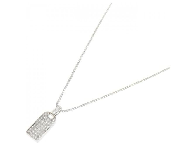 Autre Marque Collana di diamanti Pt900 750WG Argento - vista 2