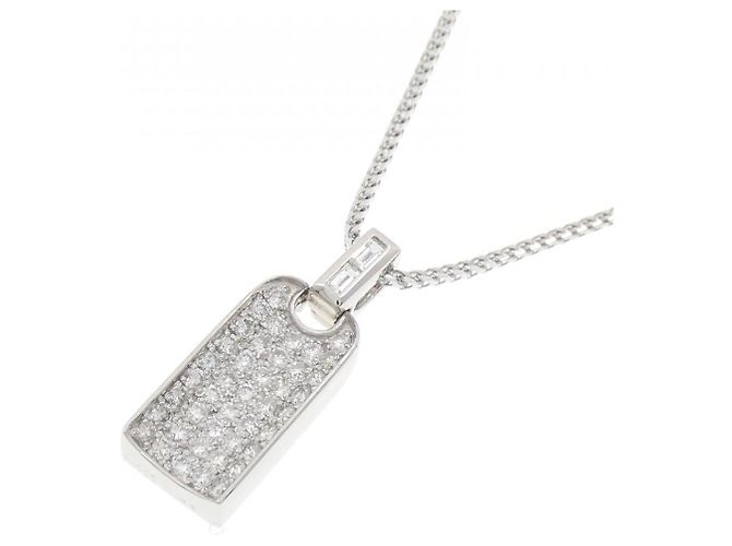 Autre Marque Collana di diamanti Pt900 750WG Argento - vista 3