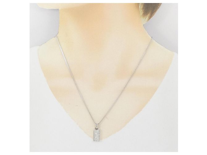 Autre Marque Collana di diamanti Pt900 750WG Argento - vista 6