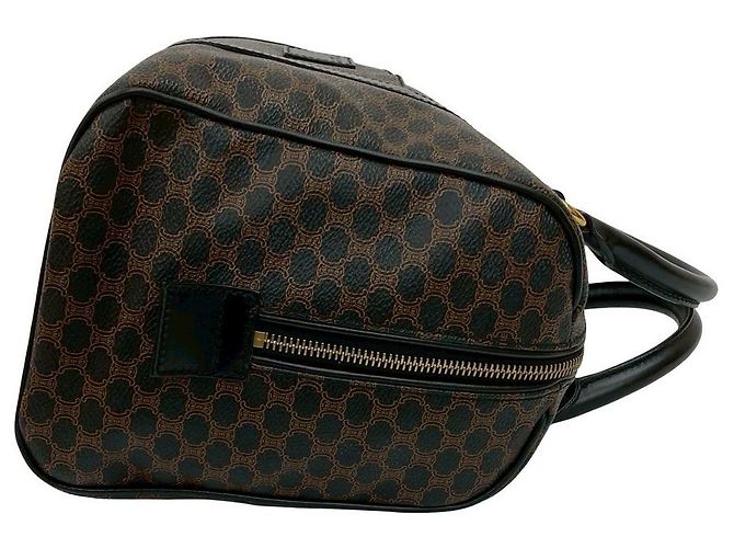 Céline Celine Macadam Triomphe Lederhandtasche Braun Schwarz - Ansicht 7