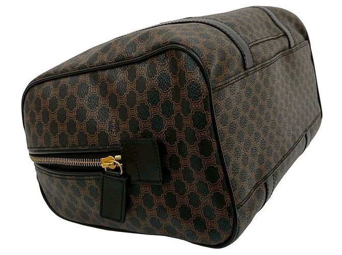 Céline Celine Macadam Triomphe Lederhandtasche Braun Schwarz - Ansicht 8