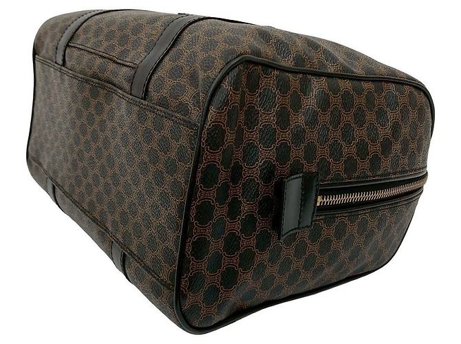 Céline Celine Macadam Triomphe Lederhandtasche Braun Schwarz - Ansicht 9