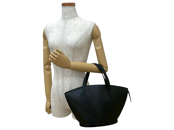 Borsa a mano Louis Vuitton Saint Jacques in pelle Epi Nero - vista 3