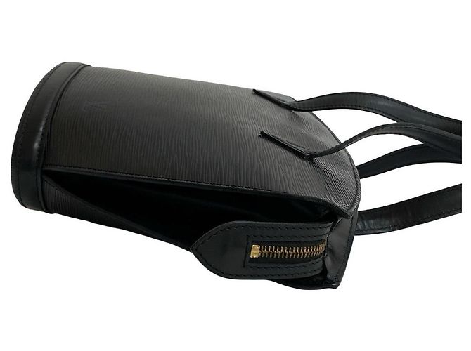 Borsa a mano Louis Vuitton Saint Jacques in pelle Epi Nero - vista 7