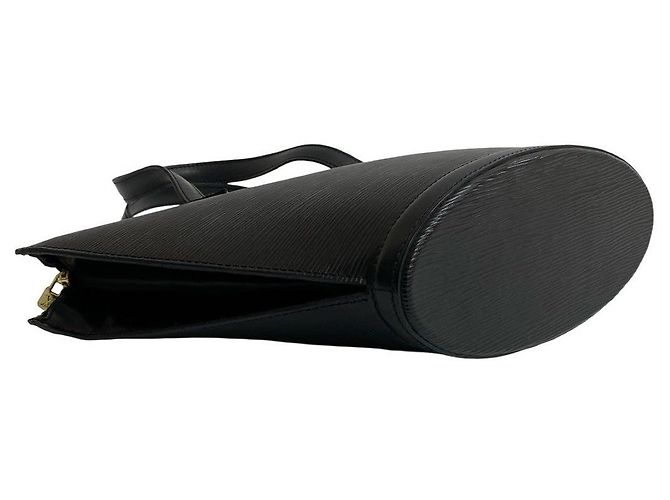 Borsa a mano Louis Vuitton Saint Jacques in pelle Epi Nero - vista 8
