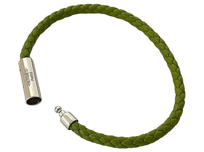 Bracciale in pelle Goliath di Hermès Verde - vista 3