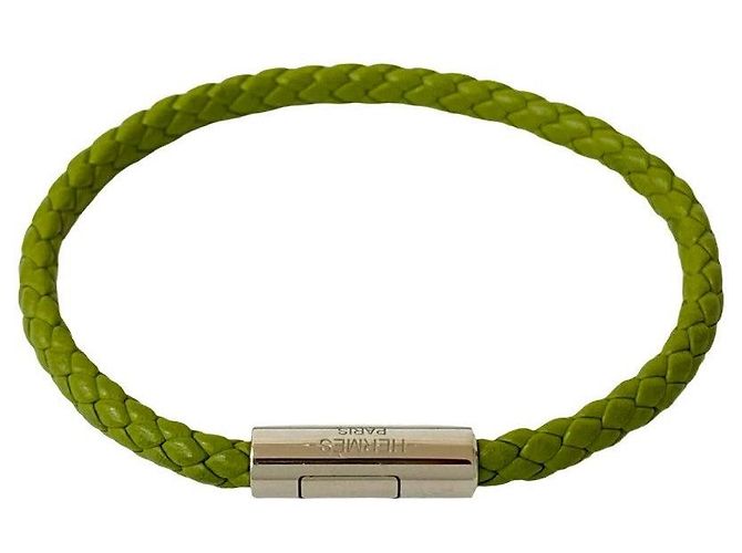 Bracciale in pelle Goliath di Hermès Verde - vista 4