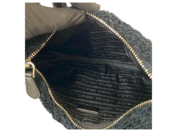 Mini borsa a mano Prada Terry Re-Edition Nero - vista 10