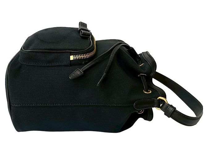 Borsa 2 in 1 in tela e pelle Prada Duet Nero - vista 7