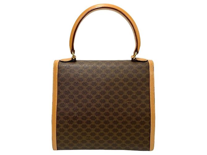 Céline Celine Macadam Triomphe leather PVC 2way bag Brown Beige - view 5