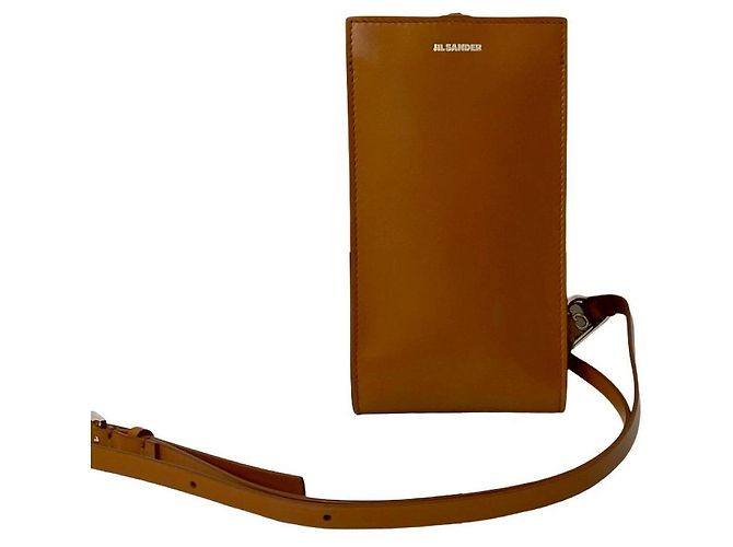 Borsa a tracolla in pelle Jil Sander Marrone - vista 2