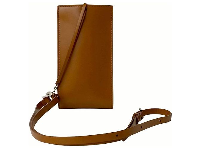 Borsa a tracolla in pelle Jil Sander Marrone - vista 4