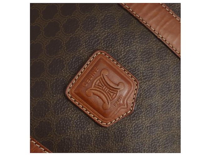 Céline Celine Vintage Macadam Boston Canvas Marron - vue 6