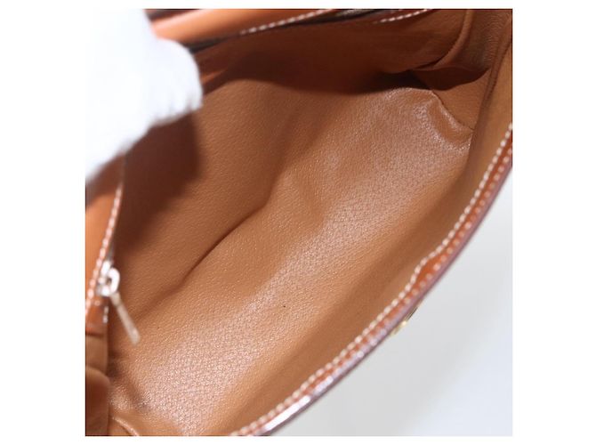 Céline Celine Vintage Macadam Canvas and Leather Marrone - vista 5