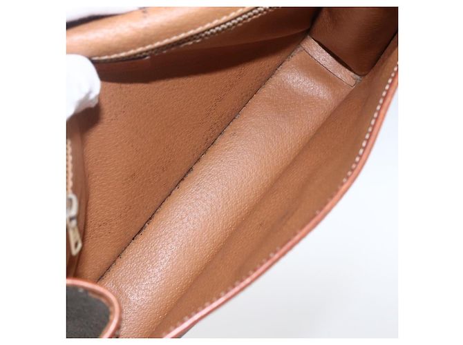 Céline Celine Circle Logo Macadam Canvas and Leather Marrone - vista 5