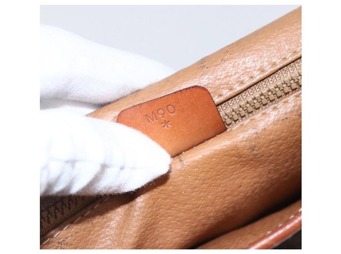 Céline Celine Circle Logo Macadam Canvas and Leather Marrone - vista 7