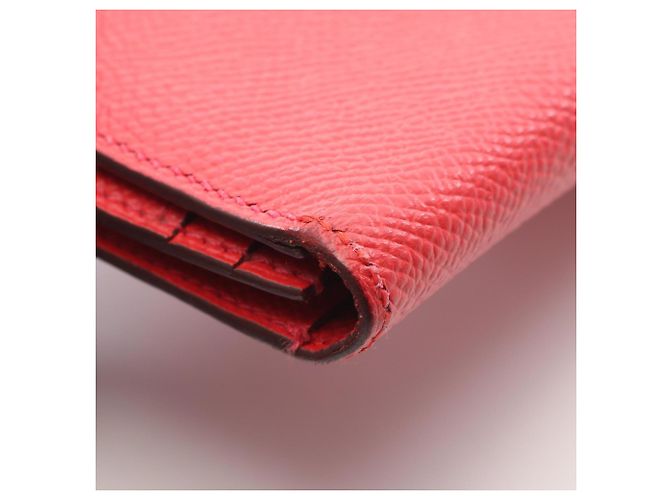 Hermès Bearn Soufflet Bi-Fold Langbörse Rot - Ansicht 11
