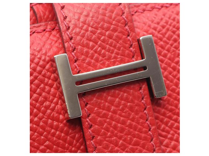 Hermès Bearn Soufflet Bi-Fold Langbörse Rot - Ansicht 13