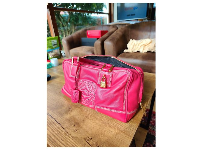 Borsa Loewe Amazona 36 in pelle corallo - vista 2