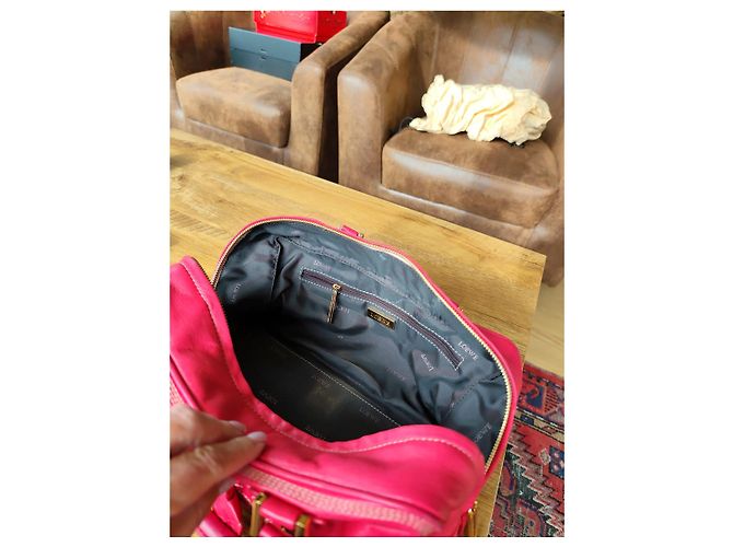 Borsa Loewe Amazona 36 in pelle corallo - vista 3