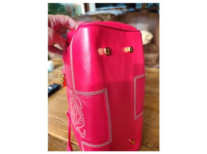 Borsa Loewe Amazona 36 in pelle corallo - vista 4