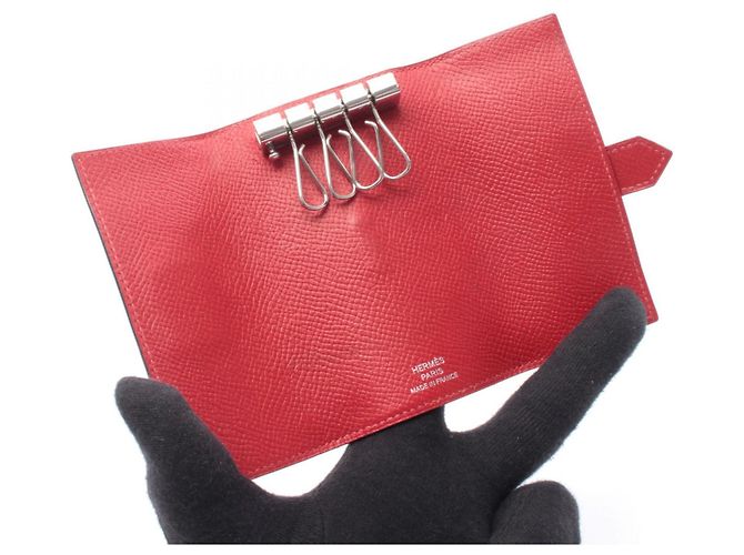 Estuche para llaves Bearn de Hermès en Burdeos Roja - vista 3