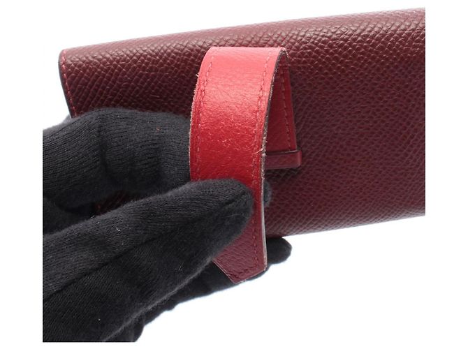 Estuche para llaves Bearn de Hermès en Burdeos Roja - vista 7