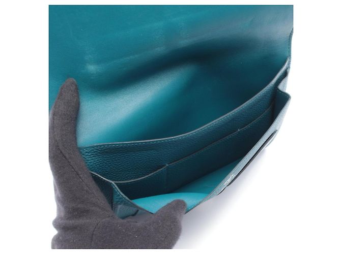 Hermès Dogon Duo GM Bifold Langbörse Grün - Ansicht 3