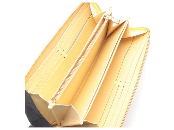 Zippy Cartera Larga de Cuero Louis Vuitton Crudo Amarillo - vista 3