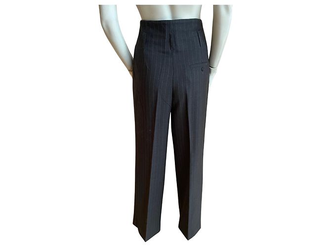 Gerard Darel Gestreifte Anzughose Gérard Darel ✨ Schwarz Anthrazitgrau - Ansicht 4