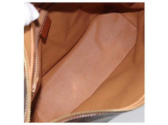 Céline Celine Vintage Macadam Canvas and Leather Marrone - vista 5