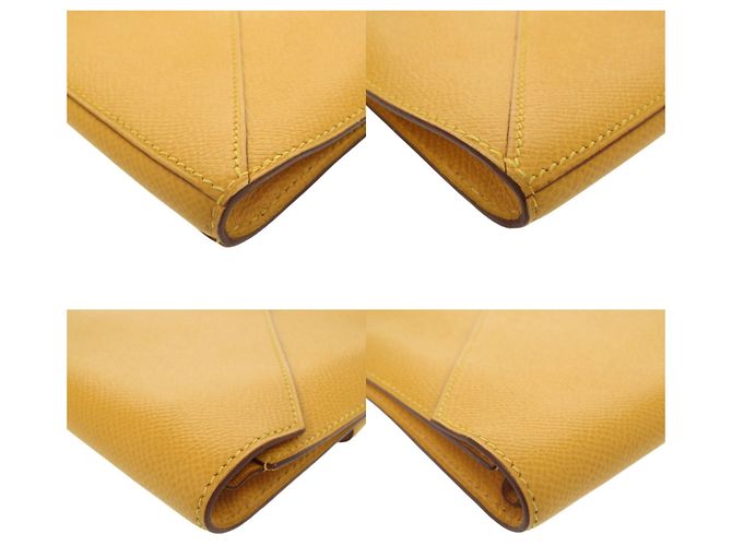 Borsa a mano Courchevel gialla Hermès Giallo - vista 3