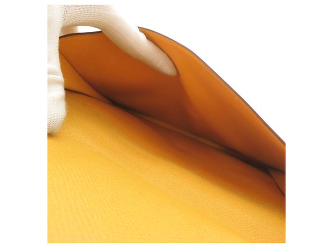 Borsa a mano Courchevel gialla Hermès Giallo - vista 5