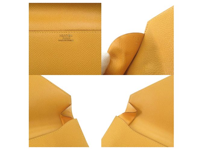 Borsa a mano Courchevel gialla Hermès Giallo - vista 6