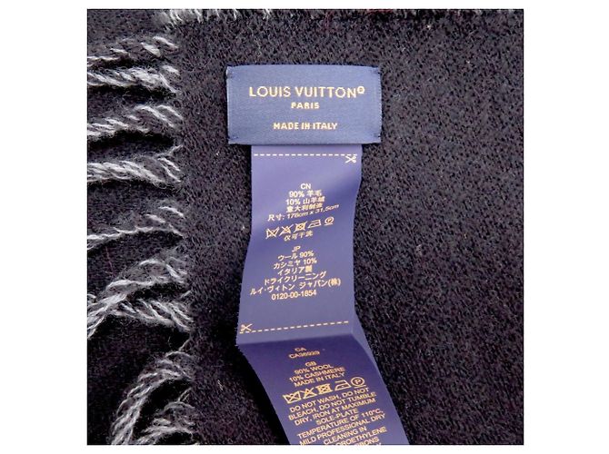 Sciarpa Grafica Doppia Louis Vuitton Marrone Nero - vista 3