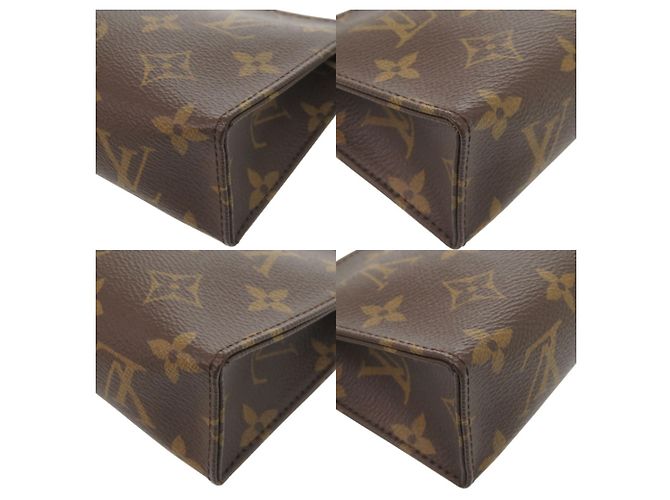 Pochette Toilette 15 Monogram Louis Vuitton Marrone Monogramma - vista 4