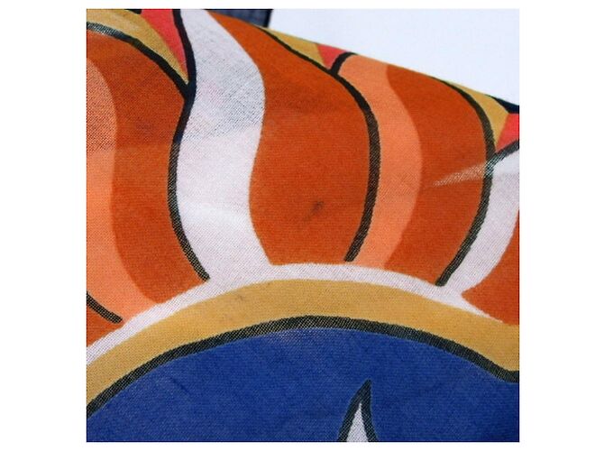 Sciarpa Pareo Muffler Grande Gloria Soli di Hermès Blu Multicolore Arancione - vista 9