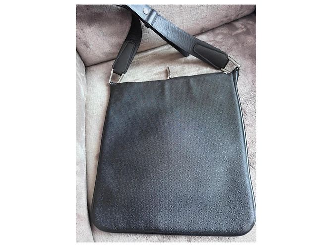 Loewe Messenger Tasche Monogramm Canvas Leder Schwarz - Ansicht 4