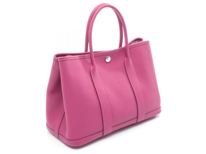 Borsa Tote Hermès Garden Party TPM Rosa Porpora - vista 2